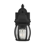 Wynfield Outdoor Wall Sconce - Black / Clear