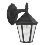 Bakersville Hanging Outdoor Wall Sconce - Black / Clear
