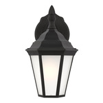 Bakersville Etched Hanging Outdoor Wall Sconce - Black / Satin Etched