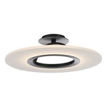 Elektron Semi Flush Ceiling Light  - Black / White