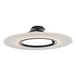 Elektron Semi Flush Ceiling Light - Black / White