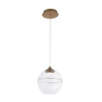 Bistro Pendant - Aged Brass / Clear
