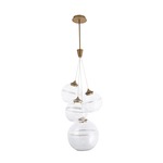 Bistro Multi Light Pendant - Aged Brass / Clear