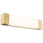 Darcy Bathroom Vanity Light - Overstock-Discontinued - Aged Brass / White