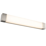 Darcy Bathroom Vanity Light - Brushed Nickel / White