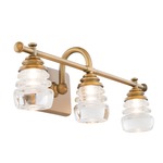 Rondelle Vanity Light - Aged Brass / Opal