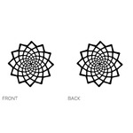 Sunflower Sconce Shade - Black Exterior / Black Interior