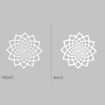 Sunflower Sconce Shade - White Exterior / White Interior