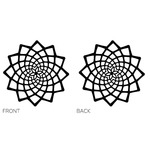 Sunflower Sconce Shade - Black Exterior / Black Interior
