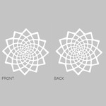 Sunflower Sconce Shade - White Exterior / White Interior