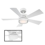 Wynd DC Ceiling Fan with Light - Matte White / Matte White