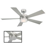 Wynd DC Ceiling Fan with Light - Stainless Steel / Stainless Steel