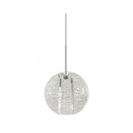 Gracie Pendant - Polished Nickel / Clear Seedy