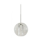 Gracie Pendant - Satin Nickel / Clear Seedy