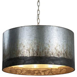 Cannery Drum Pendant - Ombre Galvanized