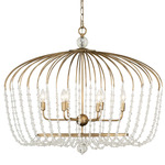 Voliere Oval Pendant - Havana Gold / Crystal