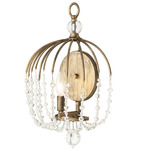 Voliere Wall Sconce - Havana Gold / Crystal