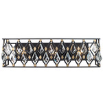 Windsor Bathroom Vanity Light - Carbon / Havana Gold / Crystal