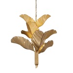 Banana Leaf Chandelier - Gold / Gold