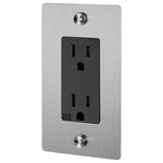 Buster + Punch Metal Complete Duplex Outlet - Steel