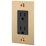 Buster + Punch Metal Complete Duplex Outlet - Brass