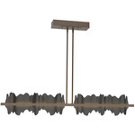 Hildene Large Linear Pendant - Bronze / Black