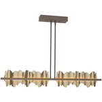 Hildene Large Linear Pendant - Bronze / Soft Gold