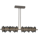 Hildene Large Linear Pendant - Dark Smoke / Black
