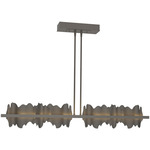 Hildene Large Linear Pendant - Dark Smoke / Natural Iron