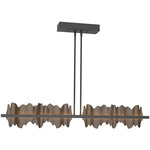 Hildene Large Linear Pendant - Black / Bronze