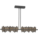 Hildene Large Linear Pendant - Black / Dark Smoke