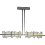 Hildene Large Linear Pendant - Black / Vintage Platinum
