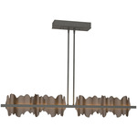 Hildene Large Linear Pendant - Natural Iron / Bronze