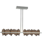 Hildene Large Linear Pendant - Vintage Platinum / Bronze