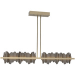 Hildene Large Linear Pendant - Soft Gold / Dark Smoke