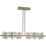 Hildene Large Linear Pendant - Soft Gold / Vintage Platinum