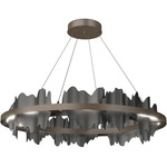Hildene Circular Pendant - Bronze / Black