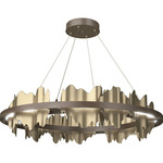 Hildene Circular Pendant - Bronze / Soft Gold