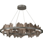 Hildene Circular Pendant - Dark Smoke / Bronze