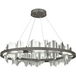 Hildene Circular Pendant - Dark Smoke / Vintage Platinum