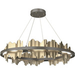 Hildene Circular Pendant - Dark Smoke / Soft Gold