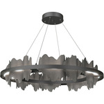 Hildene Circular Pendant - Black / Natural Iron