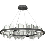 Hildene Circular Pendant - Black / Vintage Platinum