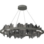 Hildene Circular Pendant - Natural Iron / Black