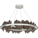 Hildene Circular Pendant - Vintage Platinum / Bronze
