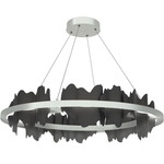 Hildene Circular Pendant - Vintage Platinum / Black