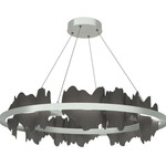 Hildene Circular Pendant - Vintage Platinum / Natural Iron