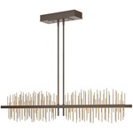 Gossamer Linear Stem Pendant - Bronze / Soft Gold