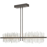 Gossamer Linear Stem Pendant - Dark Smoke / Vintage Platinum