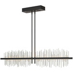 Gossamer Linear Stem Pendant - Black / Vintage Platinum